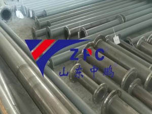 Ceramic lining of metal tube