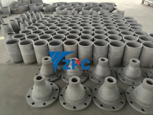Фабрика на силиконска карбид керамичка цевка, цилиндар, конус